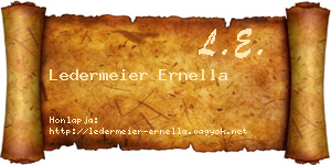 Ledermeier Ernella névjegykártya